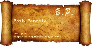 Both Pentele névjegykártya
